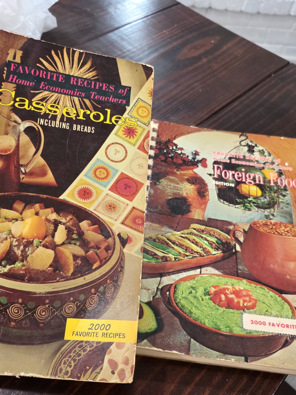 Vtg Favorite Recipes of Home Economics Teachers Cookbooks Foreign Food Casserole